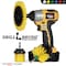 Drill Brush Power Scrubber By Useful Products 5 in W 5 in L Brush, Yellow Y-EMS-2L-QC-DB - alternate 7
